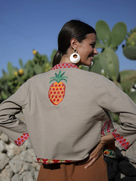 Chaqueta bordada ANANAS - Little MooN