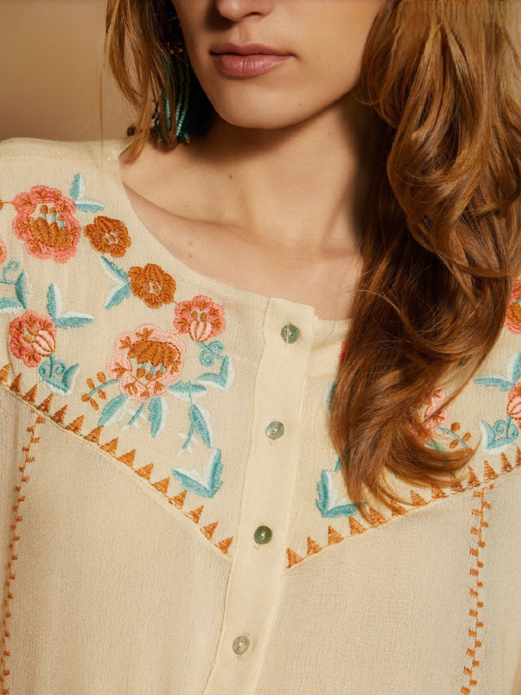 Blusa bordado floral de MEISÏE